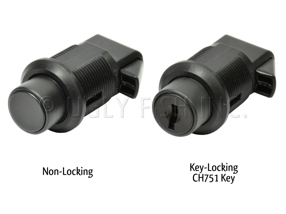 southco push-to-close push button latch, optional lock, various