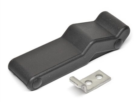 Southco over-center soft rubber draw latch for boat, yacht, and motor-home compartments